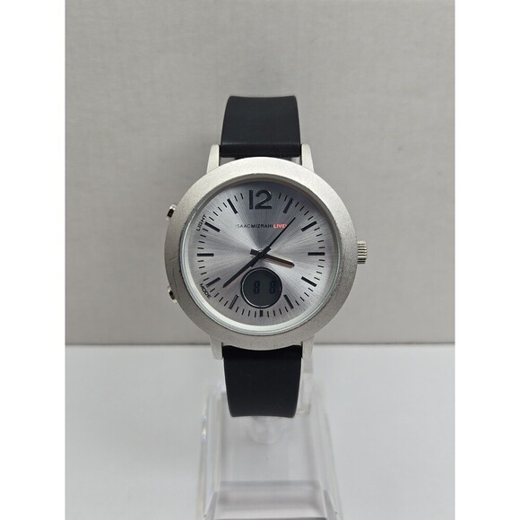 Isaac Mizrahi Accessories - Isaac Mizrahi Live Womens Sport Analog Digital Silver Silicone Watch New Battery
